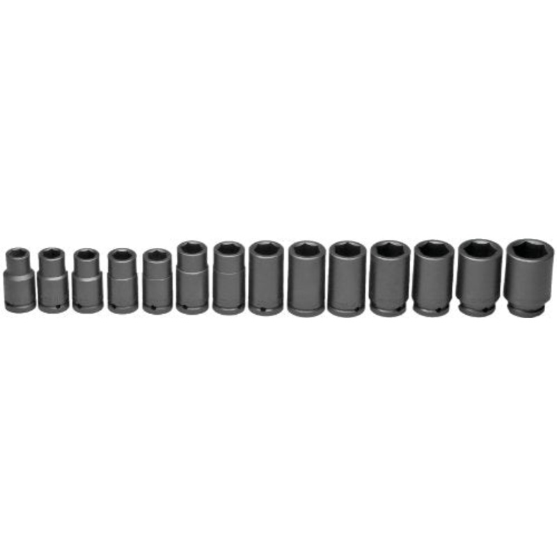 Wright Tool 660 3/4 Drive 6 Point Standard Metric Impact Socket Set (14-Piece)