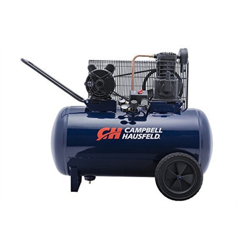 CAMPBELL HAUSFELD 30 Gallon Horizontal Air Compressor, Single Stage 3.7 HP, Portable, Heavy Duty, 135 Max PSI – Ideal Portable Air Compressor for Home Improvement Projects