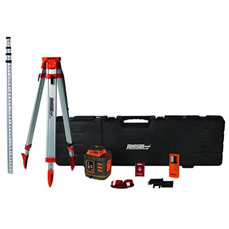 Johnson Level & Tool 99-027K Self-Leveling Rotary Laser System, 8.75, Red, 1 Kit