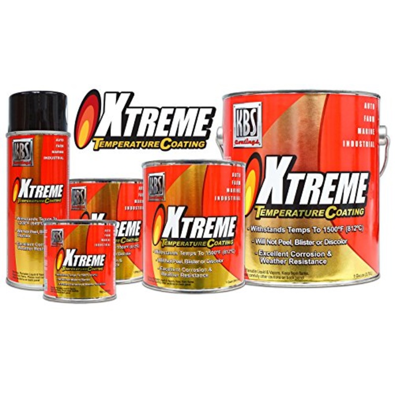 KBS Coatings 65306 Rocket Red Xtreme Temperature Coating – 1 Pint