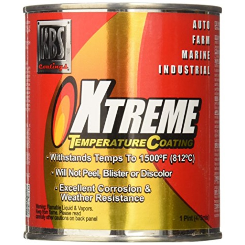 KBS Coatings 65325 Charcoal Metallic Xtreme Temperature Coating – 1 Pint, Charcoal Metallic, 16 Fl Oz (Pack of 1)