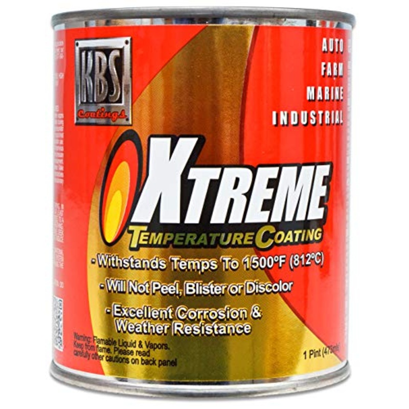 KBS Coatings 65328 Pure White Xtreme Temperature Coating – 1 Pint, Pure White, 16 Fl Oz (Pack of 1)