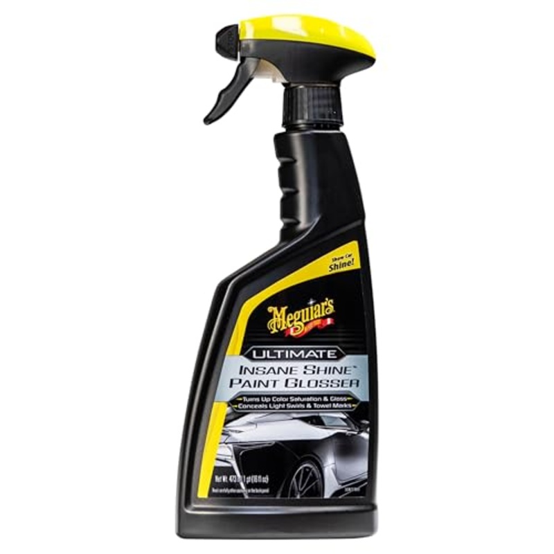 Meguiar’s Ultimate Insane Shine Paint Glosser, Simply Spray on and Wipe Off for Glossy Paint – 16 Oz Spray Bottle