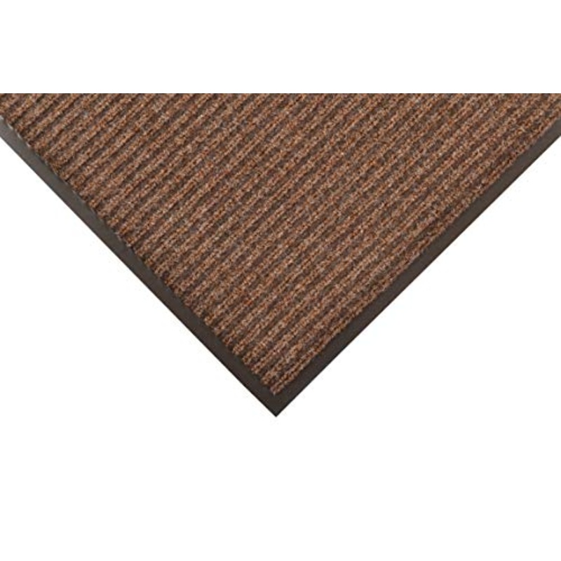 NoTrax 117 Heritage Rib Carpeted Entrance Mat for Lobbies and Indoor Entranceways, 4′ x 6′, Absorbent Indoor Commercial Rug for Home or Office, Brown, 117S0046BR