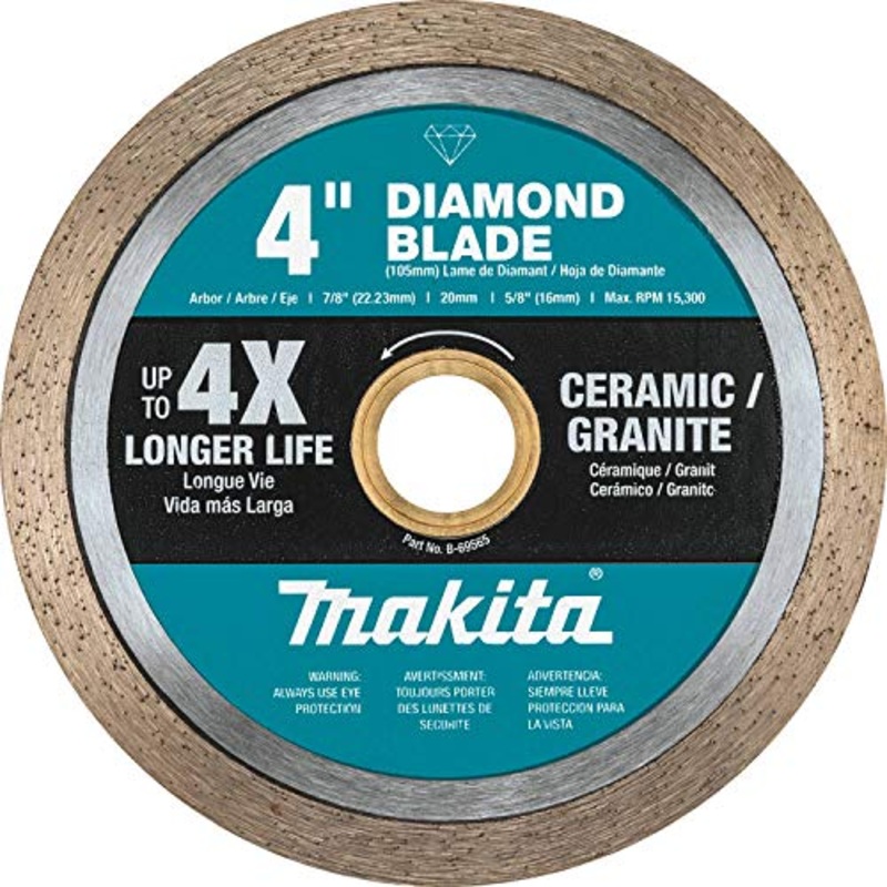 Makita B-69565 4 Diamond Blade, Continuous Rim, General Purpose