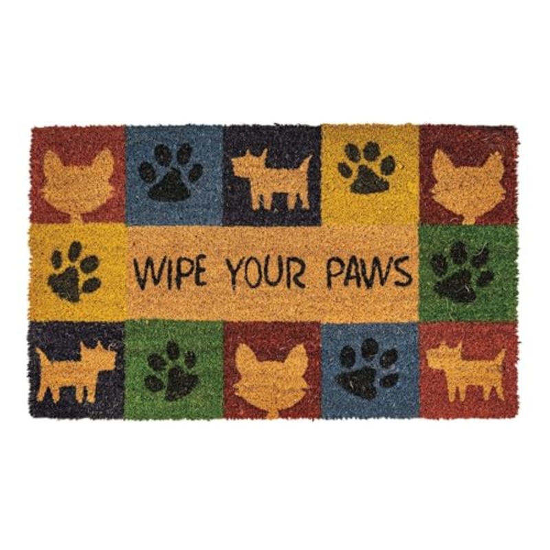 NoTrax, Wipe Your Paws, Vinyl-Backed Natural Coir Doormat, Entry Mat for Indoor or Outdoor Use, 18×30, C12 (C12S1830WP)