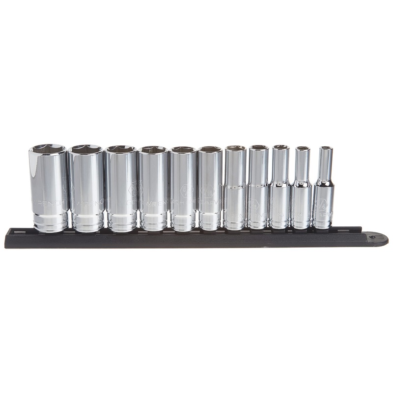 GEARWRENCH 11 Pc. 3/8 Drive 6 Pt. Deep Socket Set, SAE – 80555