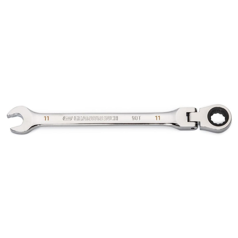 GEARWRENCH 11mm 4 Degree Swing Arch 12 Point Flex Head Ratcheting Combination Wrench – 86711