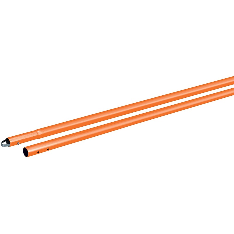 Kraft Tool (CC289SO) Powder Coated Aluminum 1-3/4-Inch Swaged Button Handle, 72-Inch, Orange (Single Pack)