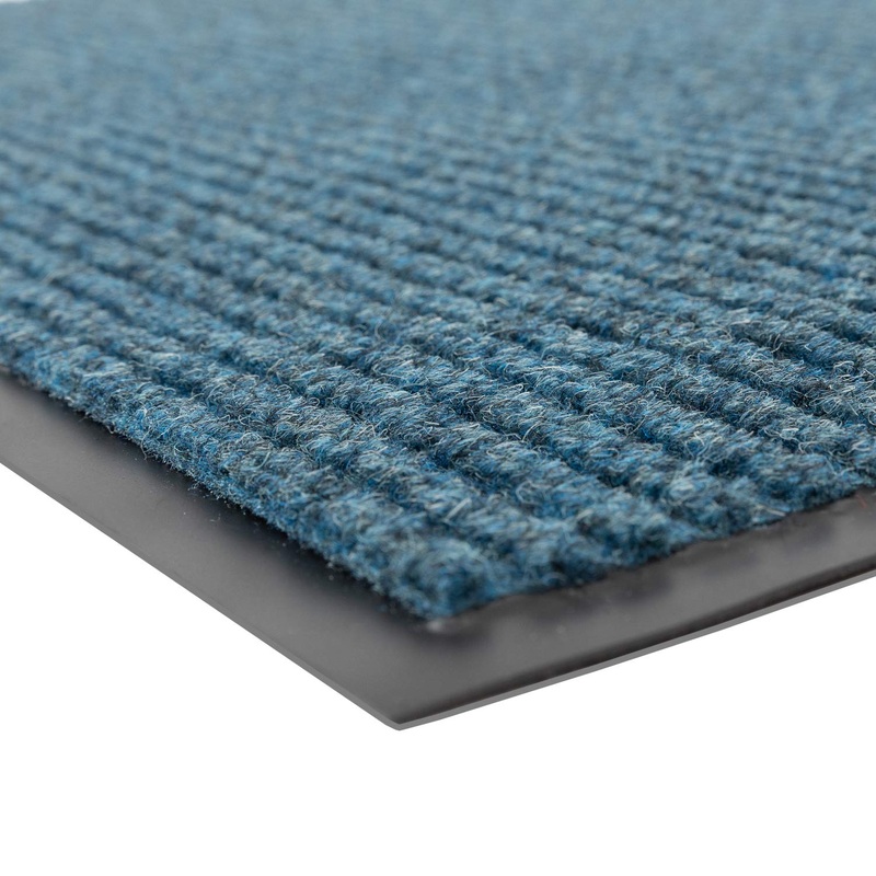 Notrax | 109S0034BU | Notrax 109 Brush Step Carpeted Indoor/Outdoor Entrance Mat for Home or Office, 3′ X 4′, Absorbent Slip Resistant Heavy Duty Entry Mat, Slate Blue, 109S0034BU