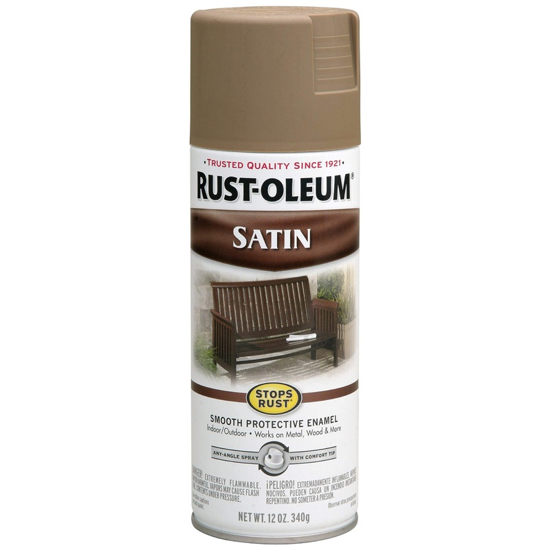 Rust-Oleum 241238 Stops Rust Spray Paint, 12 Oz, Satin Dark Taupe (Pack of 6)