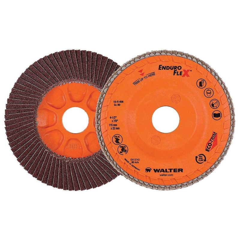 Walter 15R706 ENDURO-FLEX Abrasive Flap Disc, 60 Grit, 7 in. (Pack of 10)