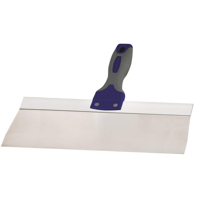 Warner (10922) 12 ProGrip Stainless Steel Drywall Taping Knife, Soft Grip Handle