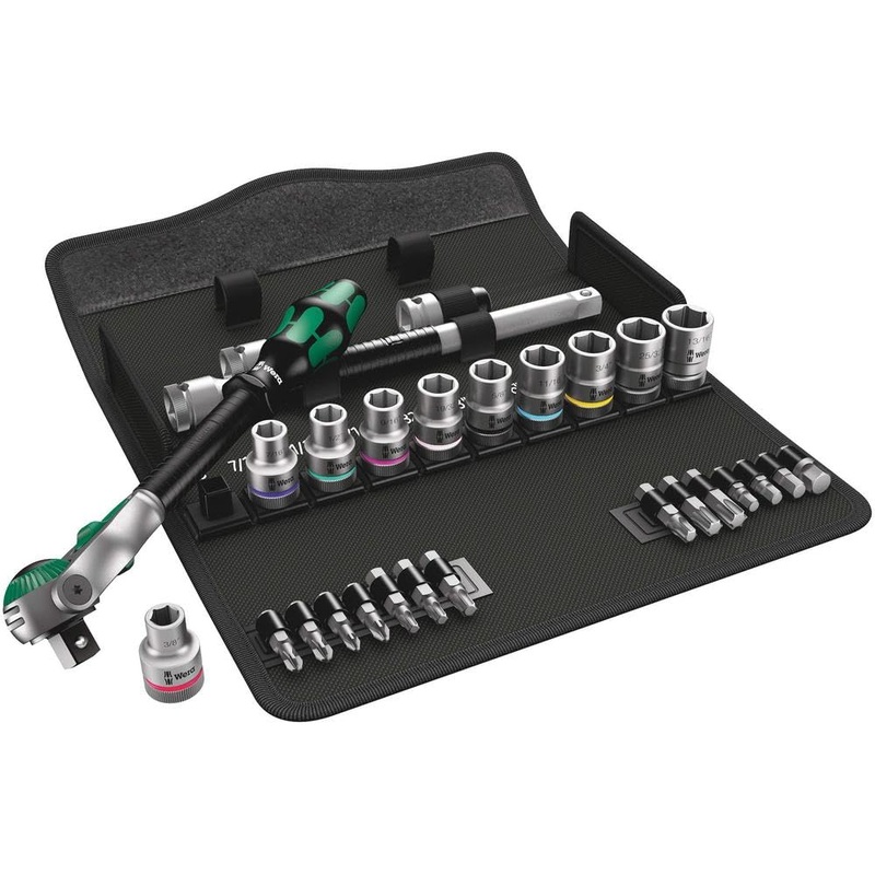Wera Tools (05004079001) 8100 SC 9 Speed Ratchet Set Imperial 28 PC 1/2 Drive