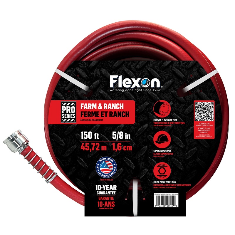 Flexon (FA58150CN) 5/8 x 150ft Farm & Ranch Garden Hose