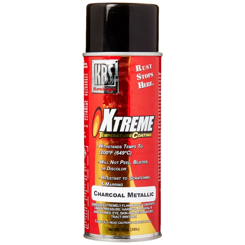 KBS Coatings 65125 Charcoal Metallic Xtreme Temperature Coating – 12 fl. oz.