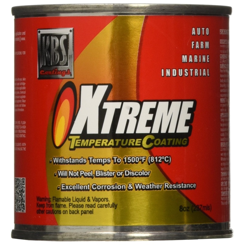 KBS Coatings 65202 Jet Black Xtreme Temperature Coating – 8 fl. oz.