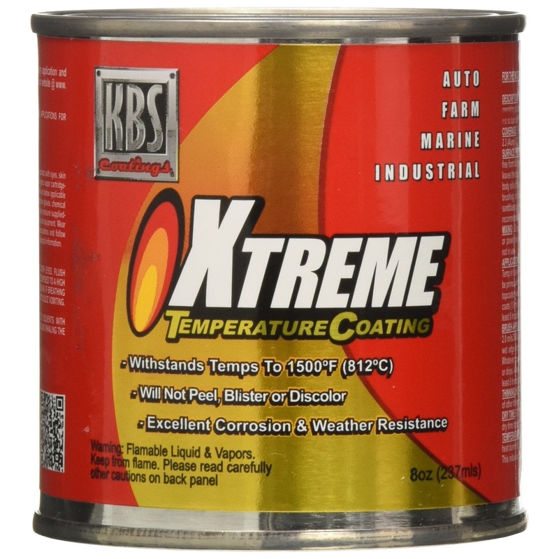 KBS Coatings 65225 Charcoal Metallic Xtreme Temperature Coating – 8 fl. oz.