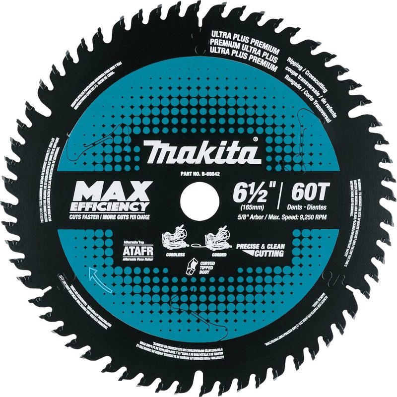 Makita 6-1/2 60T Carbide-Tipped Max Efficiency Miter Saw Blade