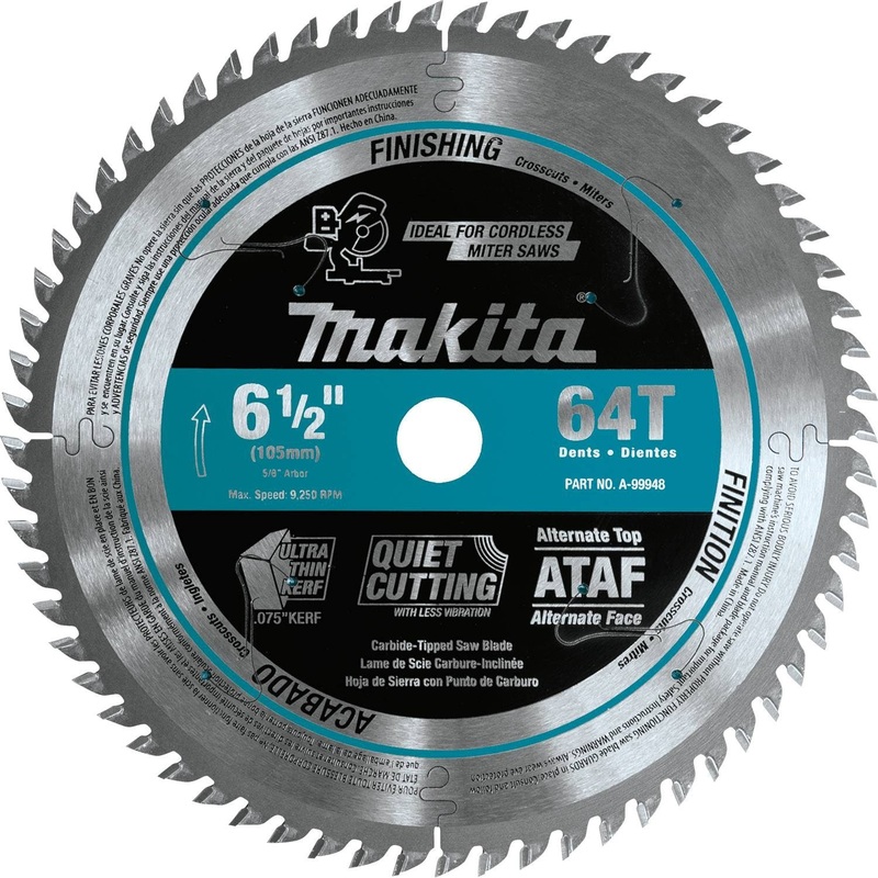 Makita 6-1/2 64T Carbide-Tipped Ultra-Thin Kerf Saw Blade