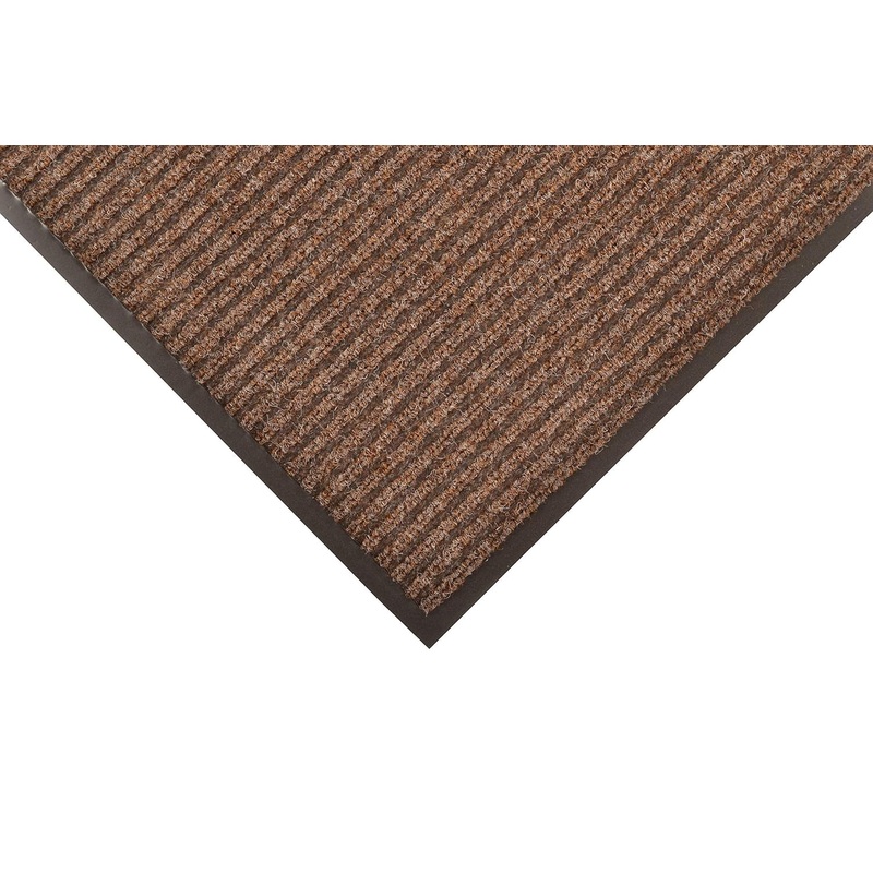 NoTrax 117 Heritage Rib Carpeted Entrance Mat for Lobbies and Indoor Entranceways, 4′ x 8′, Absorbent Indoor Commercial Rug for Home or Office, Brown, 117S0048BR