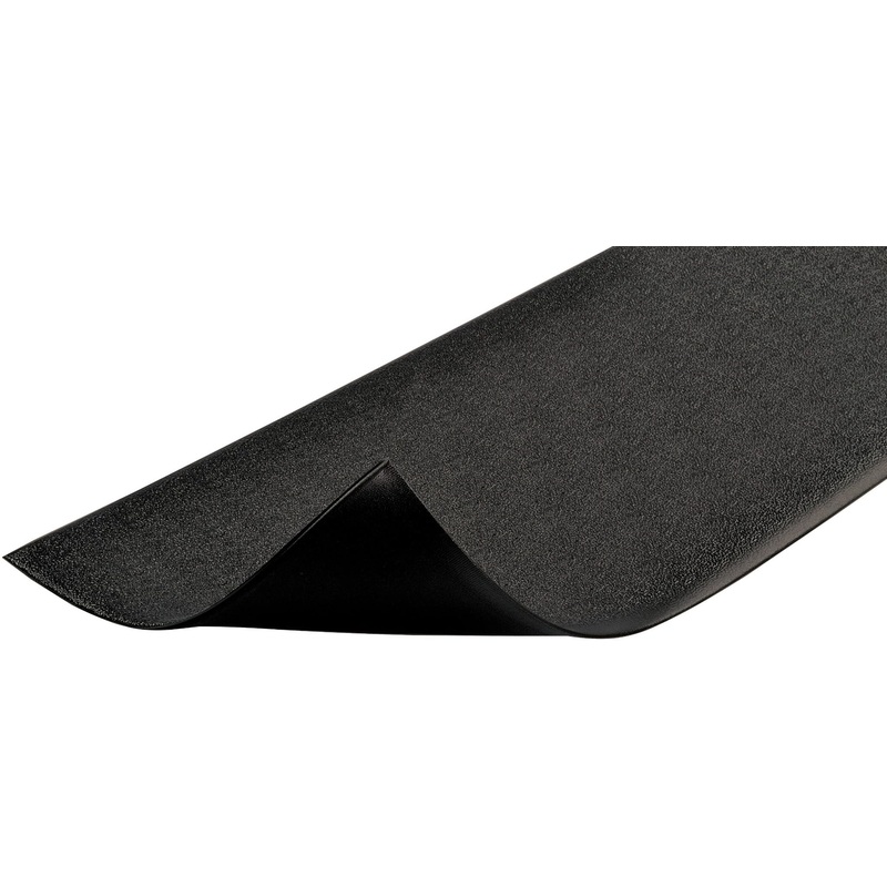 Notrax 411 Sof-Tred 4′ x 60′ x 3/8 Anti Fatigue Mat, Enhanced Slip Resistance with Beveled Edges and Pebbled Surface, Ideal for Industrial and Commercial Workplaces, Black, 411R0348BL