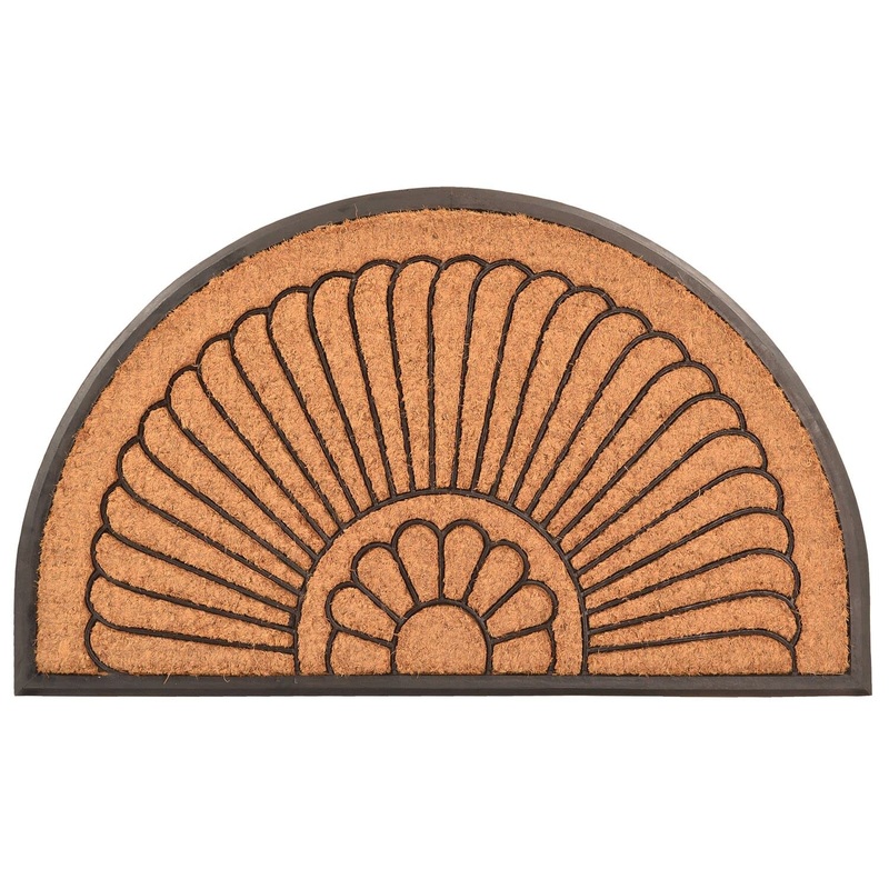 Notrax | C04S2439CR | Notrax, Crescent, Rubber-Backed Natural Coir Doormat, Entry Mat for Indoor or Outdoor Use, 24×39, C04 (C04S2439CR)