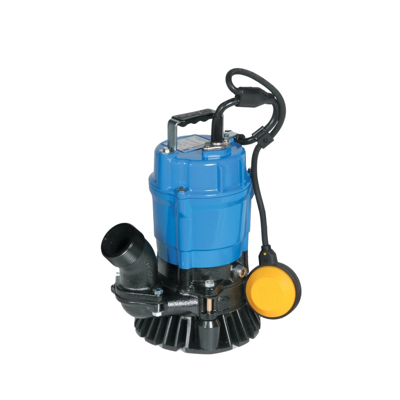 Tsurumi Pump HSZ2.4S Submersible Trash Pump with Float Switch 1/2 HP 115V 2 Discharge for Sand and Solids Dewatering | 53 GPM / 3180 GPH