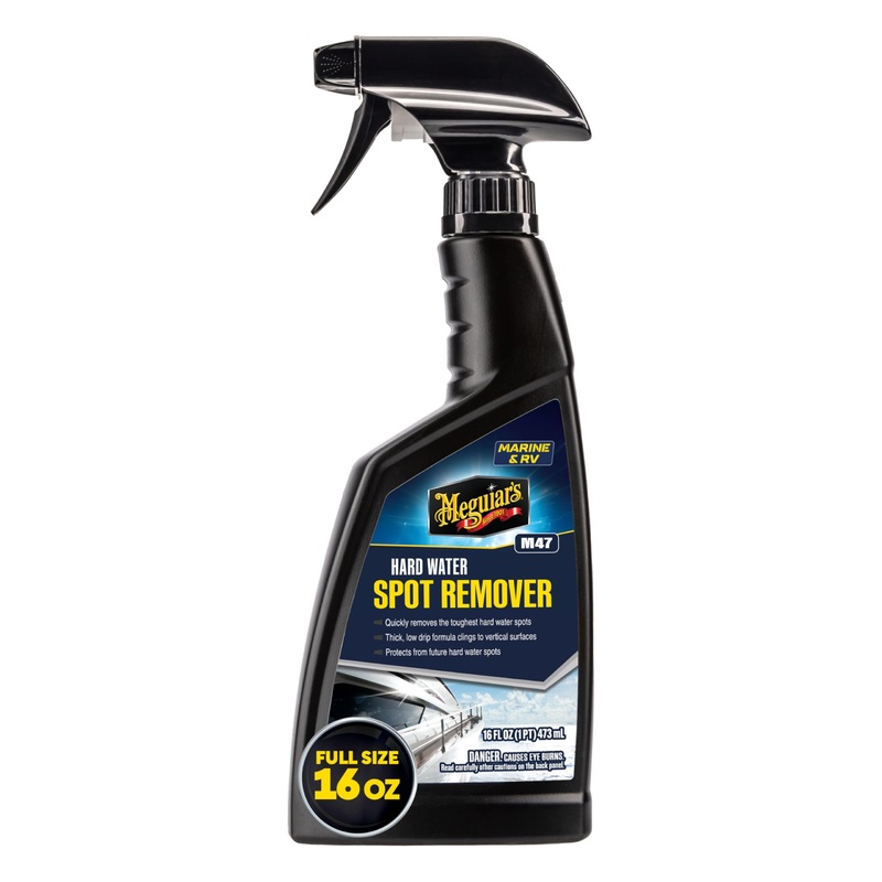 Meguiar’s Marine/RV Hard Water Spot Remover M4716 – Hard Water Spot Remover For Boats and for RVs That’s Easy to Use Spray – For RV and Boat Detailing – Remove Water Spots and Add Protection, 16 Oz
