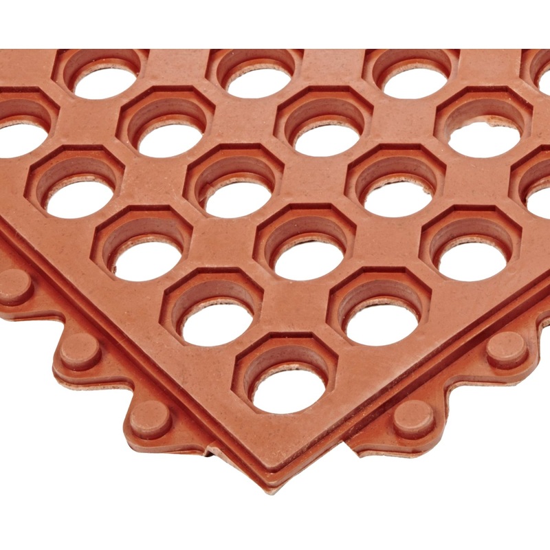 NoTrax T32 UltraMat Lightweight Modular Anti-Fatigue Drainage Mat, 3′ X 5′ Red