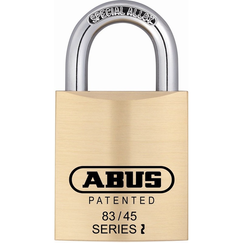 ABUS 83/45-300 S2 Schlage 45mm All Weather Solid Brass Rekeyable Padlock with 1 Shackle, Zero-Bitted