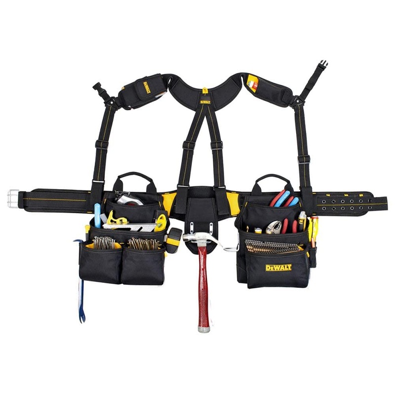 Dewalt 20 Pocket Pro Framer’s Combo Apron And Yoke-Style Suspenders