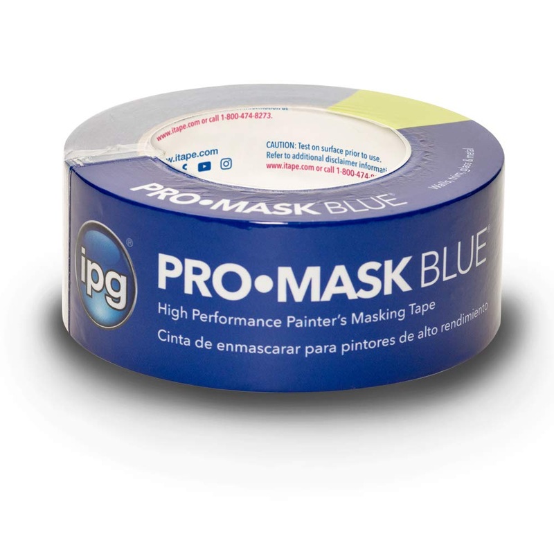 IPG ProMask Blue, 14-Day Painter’s Tape, 1.88 x 60 yd, Blue, (Single Roll)
