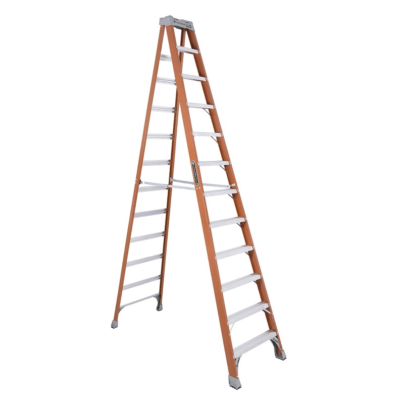 Louisville Ladder 12-Foot Fiberglass Step Ladder, 300-Pound Load Capacity, Type IA, FS1512