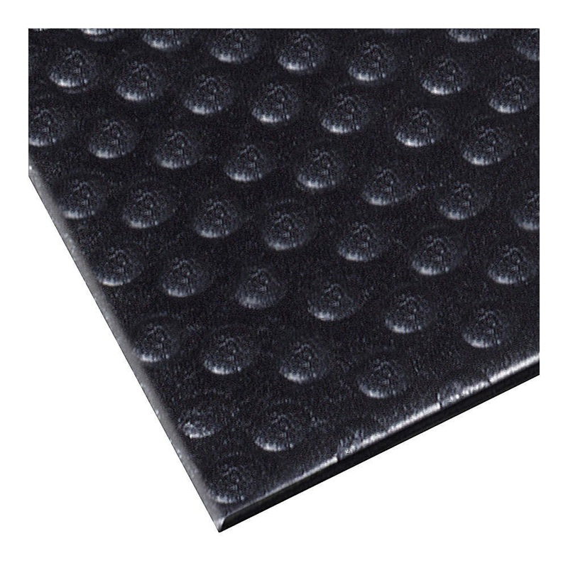 Notrax 417 Bubble Sof-Tred with Dyna-Shield 2′ x 60′ x 1/2 Anti Fatigue Mat, Slip Resistant Bubble Textured Surface, Ideal for Industrial and Commercial Workplaces, Black, 417R0024BL