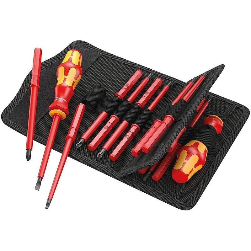 Wera – 5347108001 347108 Kraftform Kompakt VDE 60 i/62 i/68 i/18 Insulated Blade Set