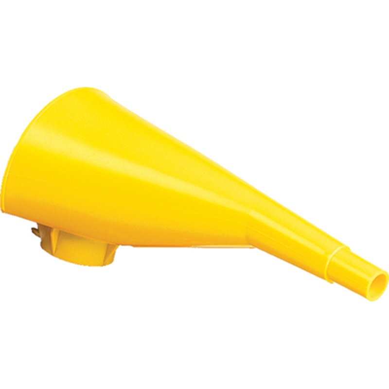 Eagle Plastic Funnel for Type I Metal Safety Cans, 5x 7x 12, Made of Chemically Resistant High-Density Polyethylene, Yellow, Made in The USA, F15FUN