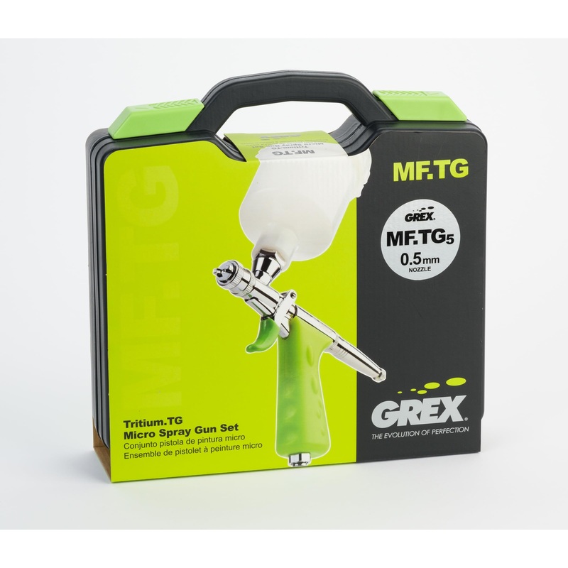 Grex MF.TG5 Micro Spray Gun Set – TG5, Top Fed, 0.5mm Nozzle