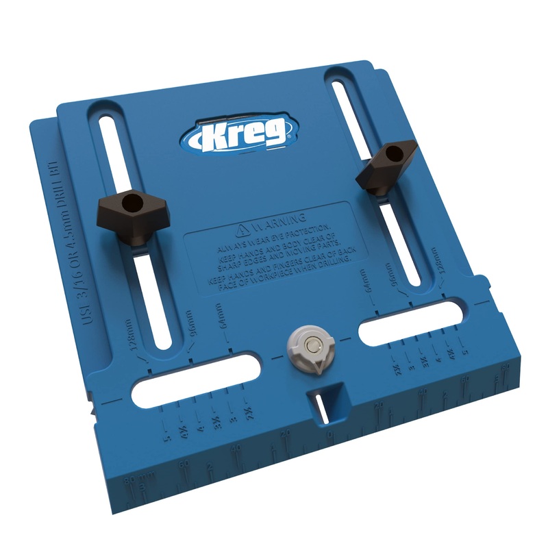 KREG KHI-Pull Cabinet Hardware Jig – for Cabinet Door Handles – Drilling Guide for Cabinet Doors – Creates Straight, Even Holes – Durable Drill Guides