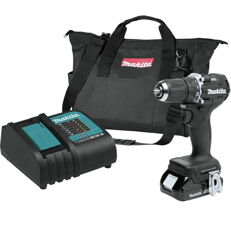 Makita XFD15SY1B 18V LXT Lithium-Ion Sub-Compact Brushless Cordless 1/2 Driver-Drill Kit (1.5Ah)
