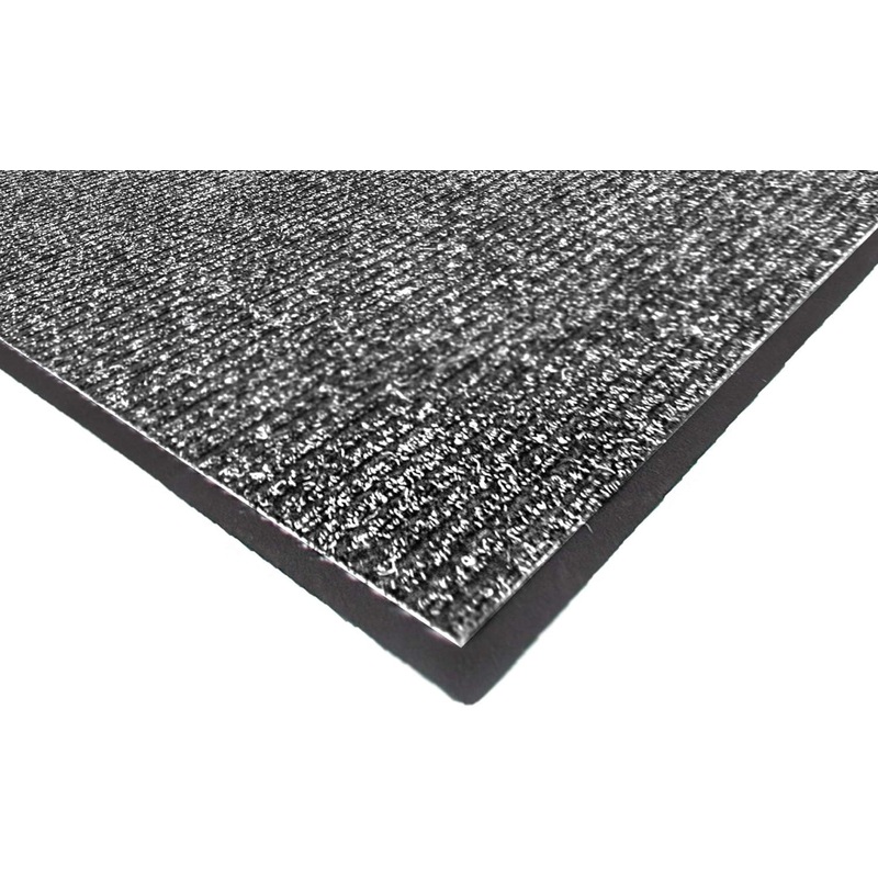 NoTrax 117 Heritage Rib Carpeted Entrance Mat for Lobbies and Indoor Entranceways, 4′ x 8′, Absorbent Indoor Commercial Rug for Home or Office, Gray, 117S0048GY