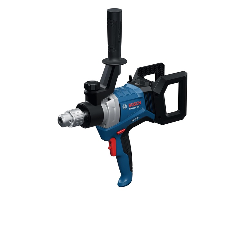 BOSCH GRW18V-120N 18V Brushless Mud Mixer –  In. Chuck, 650 RPM, Variable Speed, Soft Start, KickBack Control, Ergonomic Handle for Heavy Mortars, Epoxies & Paints