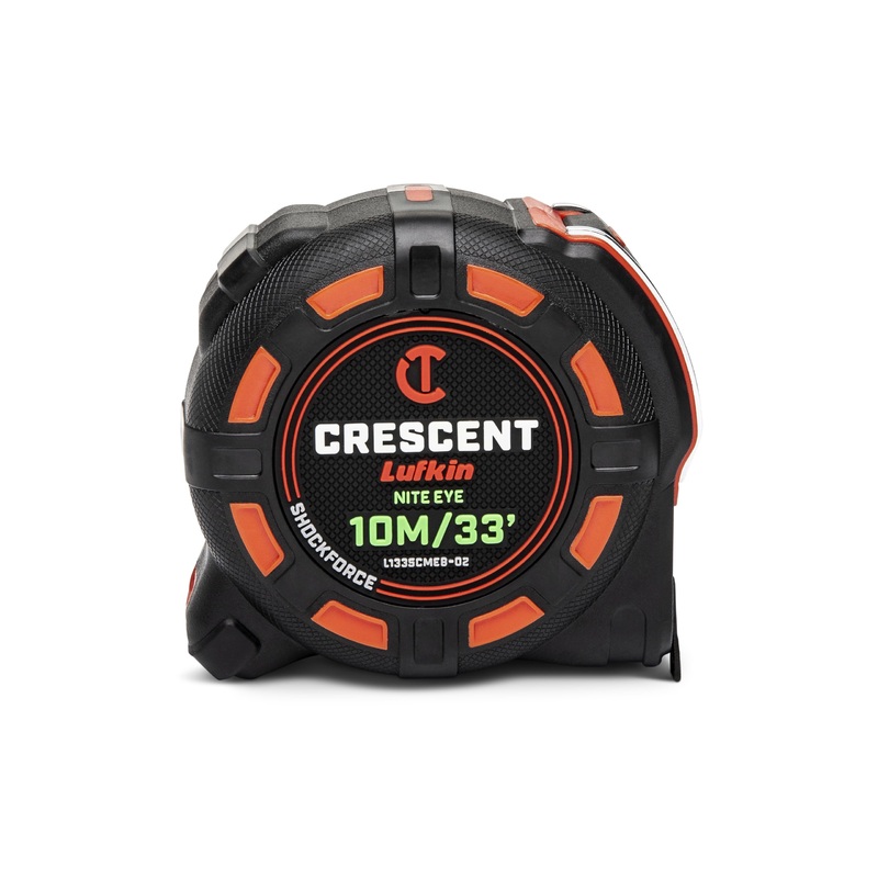 Crescent Lufkin 10 Meter / 35 Ft. SHOCKFORCE NITE EYE Tape Measure – L1335CMEB-02