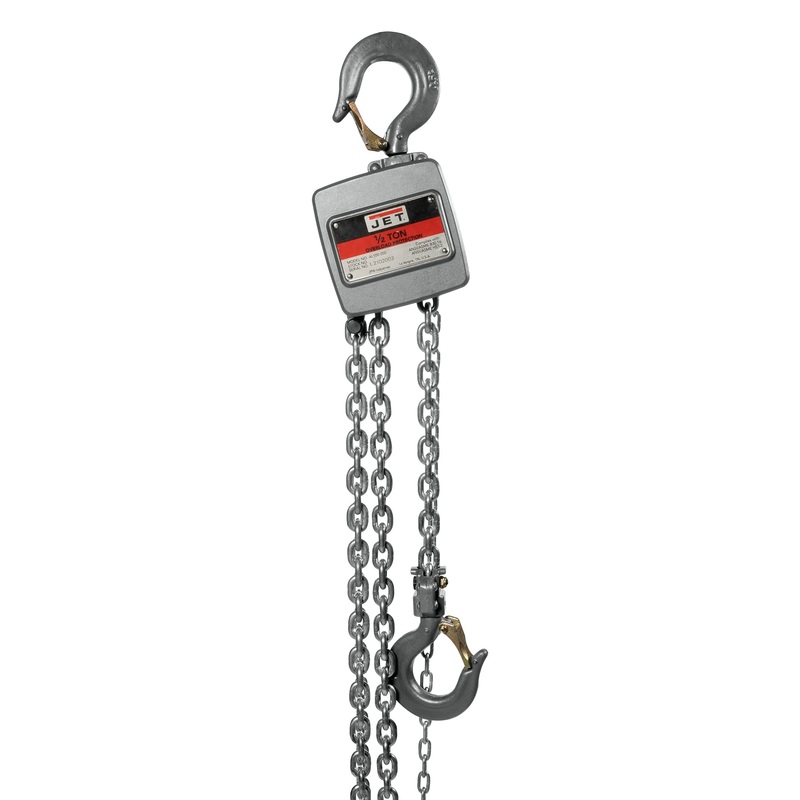 JET 1/2-Ton Aluminum Hand Chain Hoist, 15′ Lift (AL100-050-15)