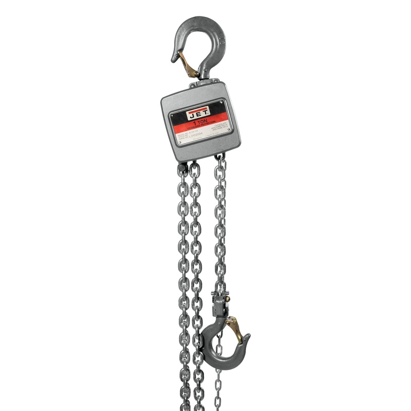 JET 1-Ton Aluminum Hand Chain Hoist, 15′ Lift (AL100-100-15)