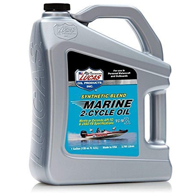Lucas Oil 10861 Synthetic Blend TC-W3 2-Cycle Marine Oil – 1 Gallon