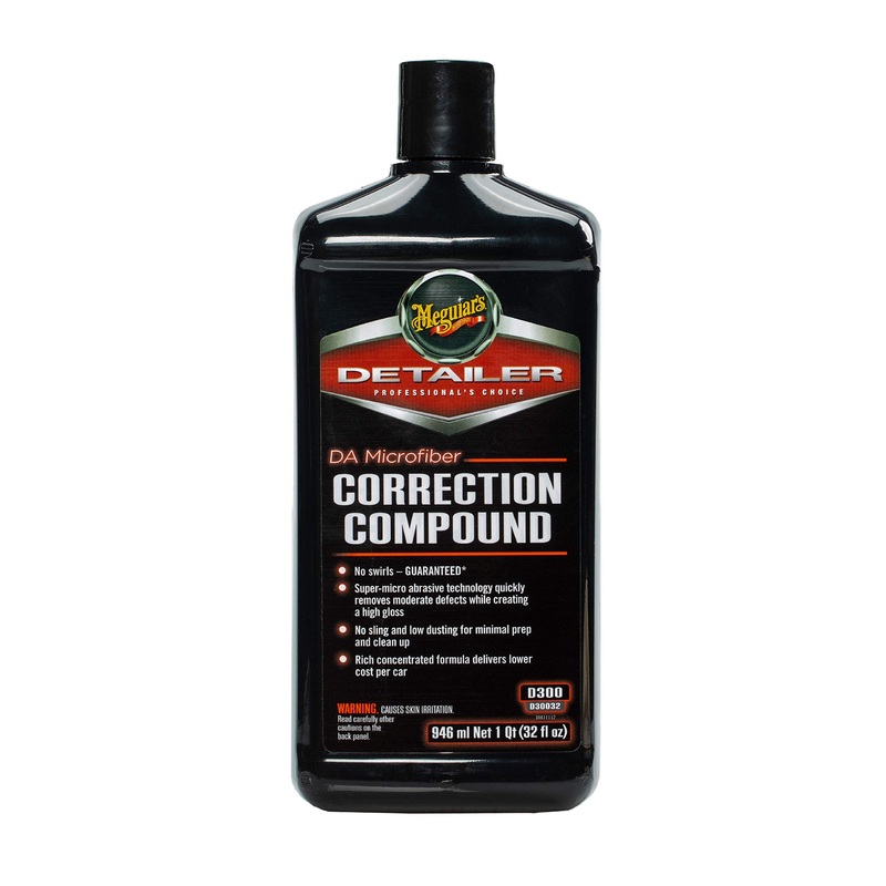 Meguiar’s DA Microfiber Correction Compound D30032 – Pro Car Scratch Remover, for Use with a DA Polisher and Microfiber Cutting Disc, Remove Swirls, Scratches, Water Spots, and Oxidation, 32 Oz