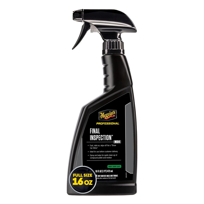 Meguiar’s Professional Final Inspection M3416 – Detailer Spray for Removing Light Dust, Contaminants, Smudges and Finger Prints, Car Detailer Spray Effective as a Clay Bar Lubricant, 16 Oz