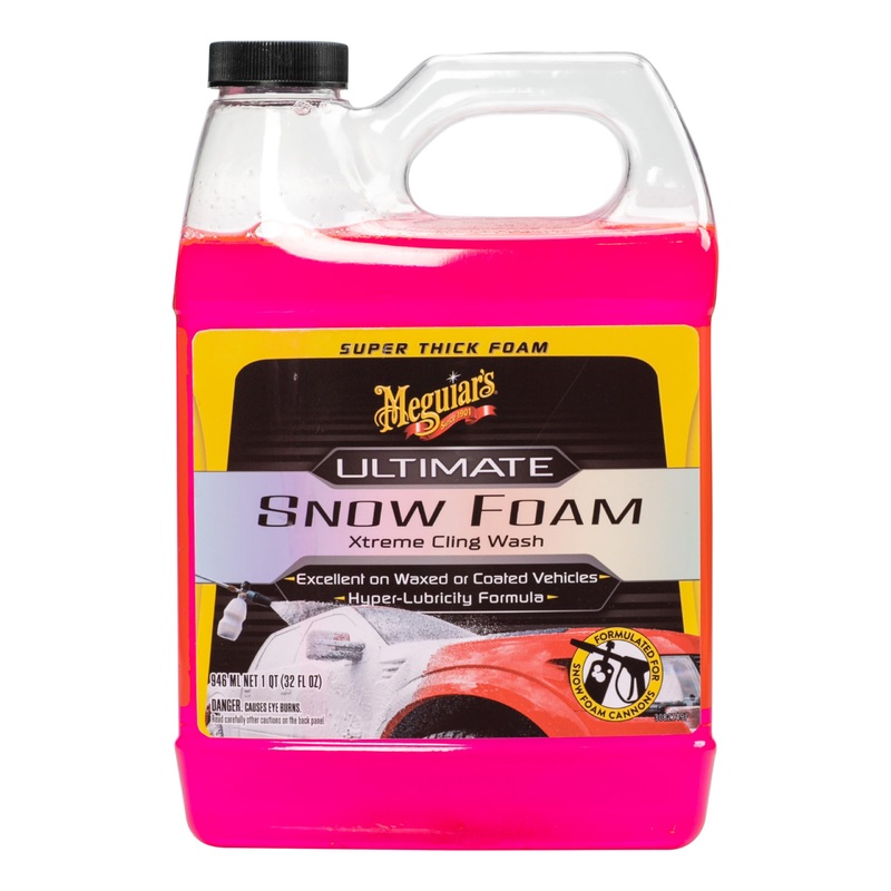 Meguiar’s Ultimate Snow Foam Wash, Foaming Car Wash Formulated for Foam Cannons & Foam Guns, 32oz