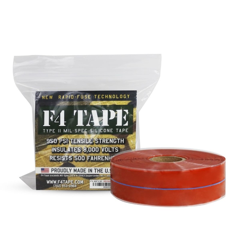 Bond It F4 Emergency Self-Fusing Silicone Tape, Repair Plumbing Pipe & Radiator Hose Leak, Electrical Insulation, Permanent Bonding, Waterproof, 1 x 36′ x 20mil, Red